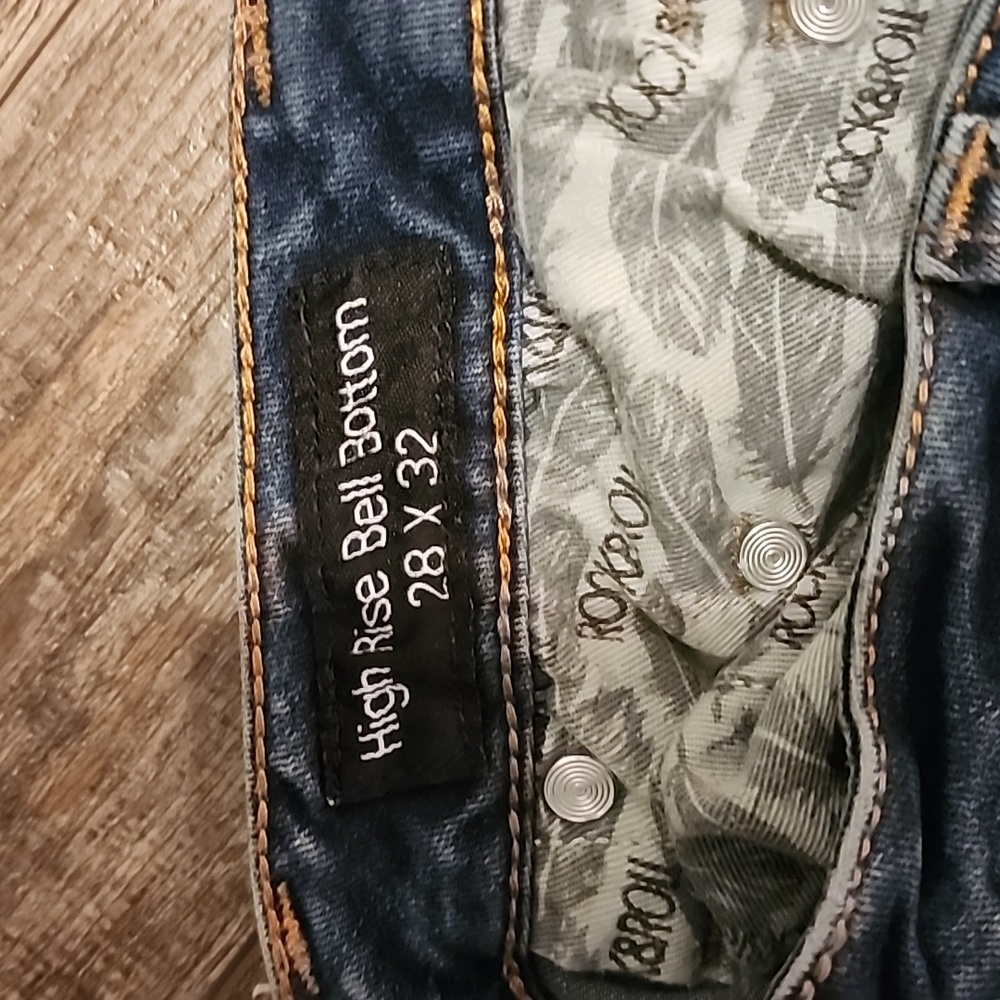 Wm Rock&Roll denim bell bottom 28W x 32L - Picture 7 of 8
